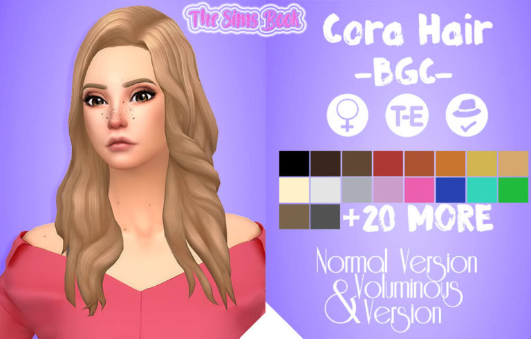 Sims 4 Maxis Match Cora Hairs - The Sims Book